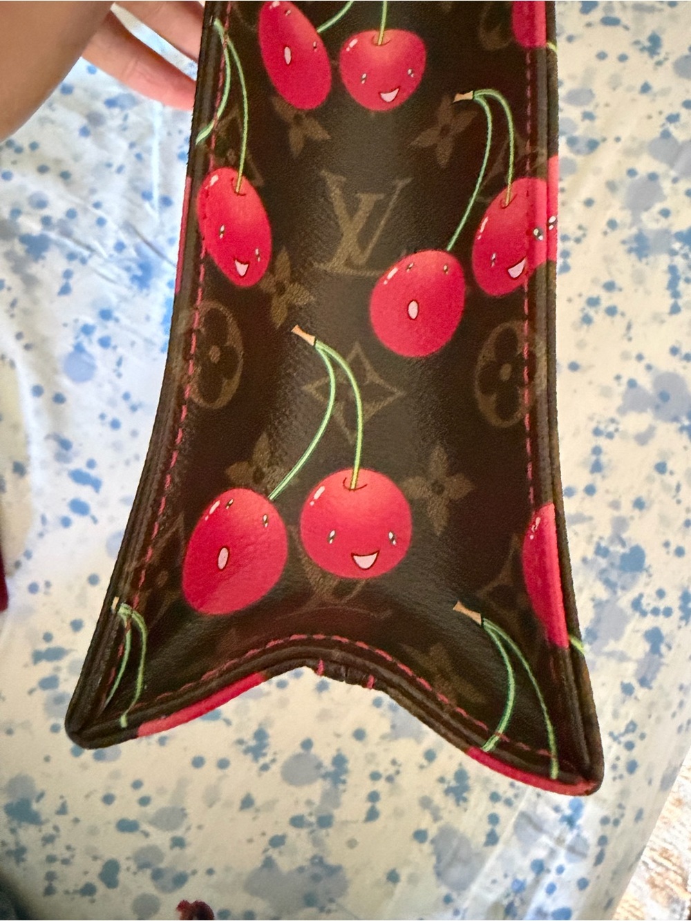 Louis Vuitton x Takashi Murakami Cerise Plat Cherry Tote - Brown & Pink - Picture 5 of 6